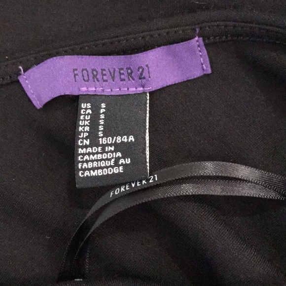 Forever 21 Stretch Long Sleeve Dress W/V Back Neck - Picture 3 of 4